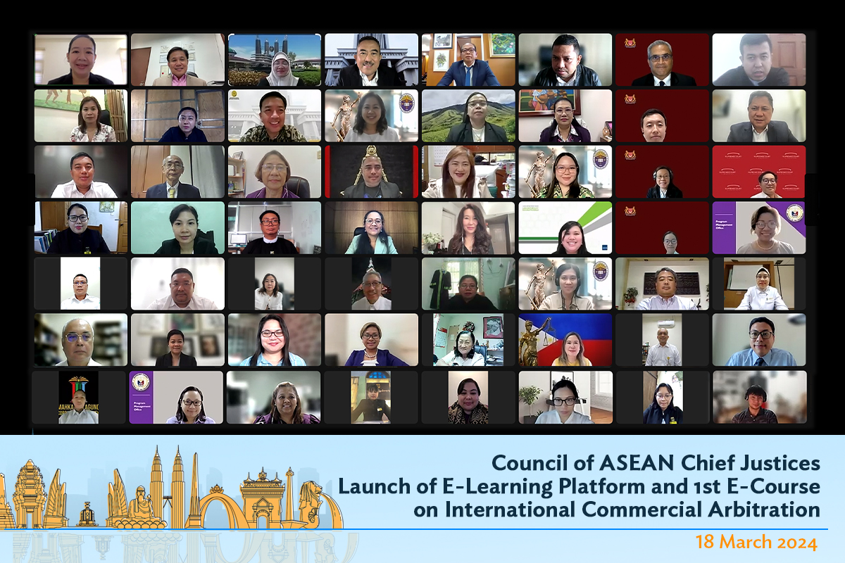 Over 100 judges from ASEAN member states attended the virtual launch event and discussed the evolution of judicial education, particularly in the era of technological advancements.
