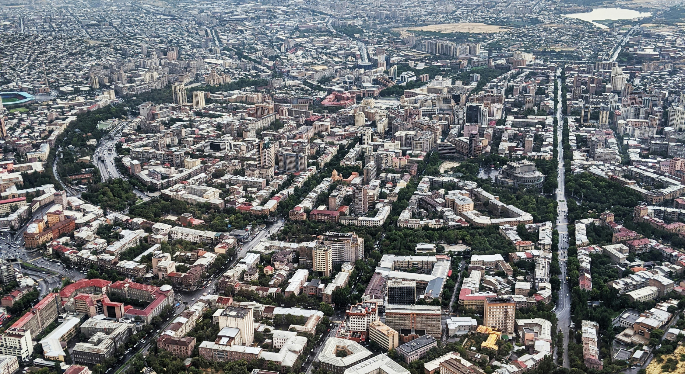 Aerial view of Yerevan, the capital and economic center of Armenia. (photo by Alexander Hovhannisyan/Unsplash).