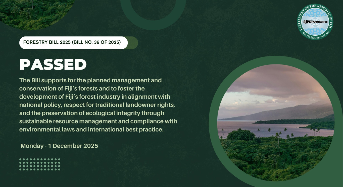 ADB welcomes Fiji’s landmark Forestry Act 2025.