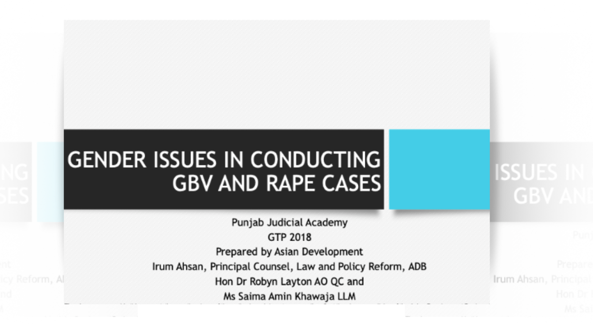 Course 1 Gender Issues in Conducting GBV and Rape Cases - A. Powerpoint