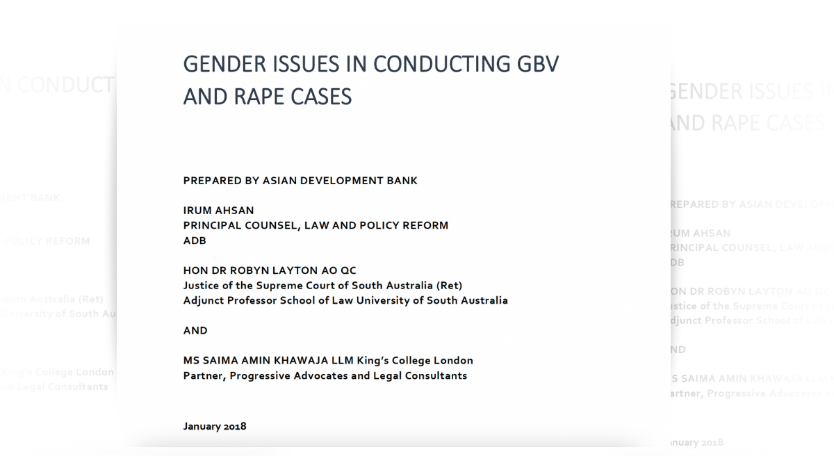 Course 1 Gender Issues in Conducting GBV and Rape Cases - B. Manual