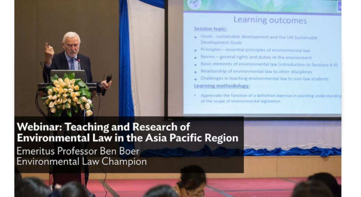 Teaching and Research of Environmental Law in the Asia Pacific Region