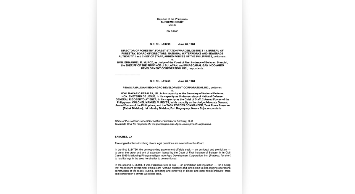 Director of Forestry, et al. v. MUÑOZ, et al. (Philippines)