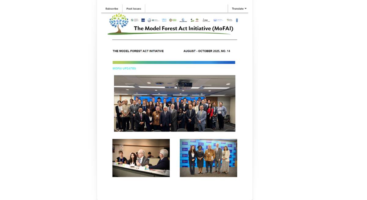 The MoFAI (Model Forest Act Initiative) Newsletter, AUGUST - OCTOBER 2025, NO. 14