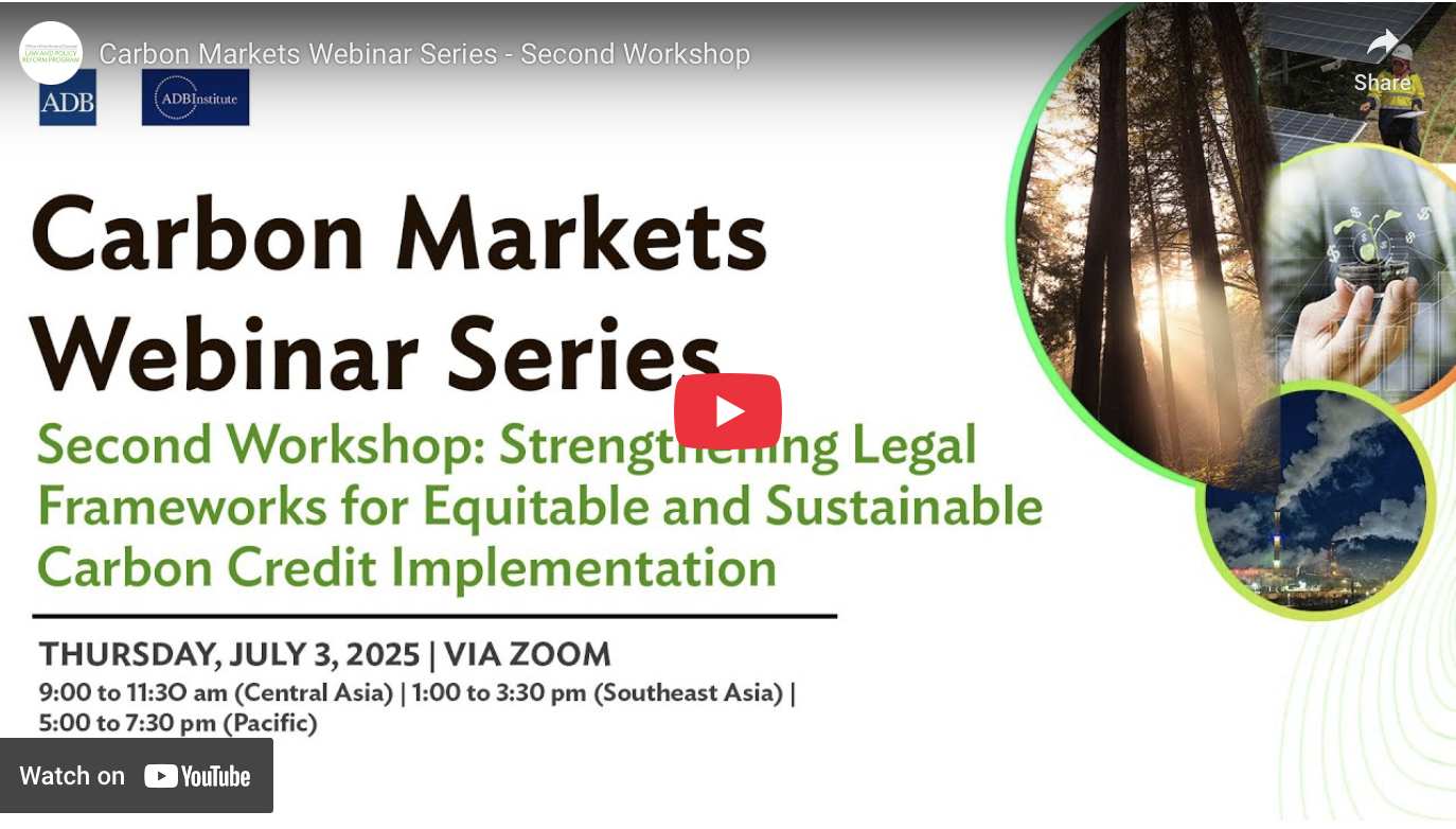 Strengthening Legal Frameworks for Equitable and Sustainable Carbon Credit Implementation