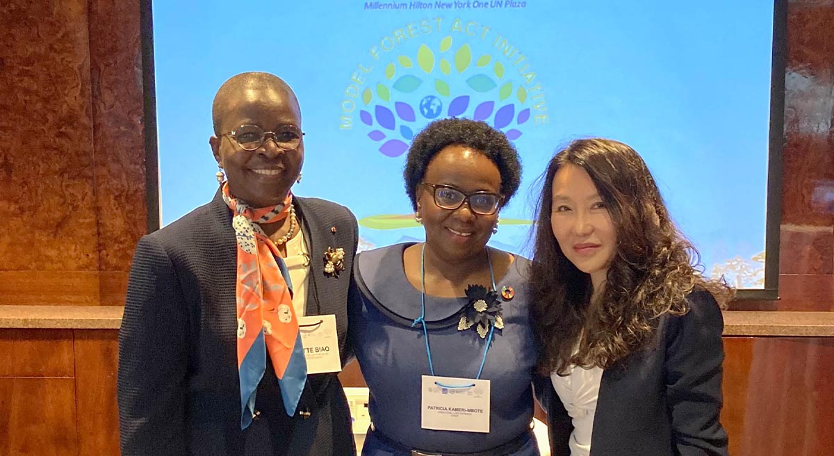 In this photo: Christina Pak, Principal Counsel & Team Leader of ADB's Law and Policy Reform Program with Patricia Kameri-Mbote, Director of Law Division of the United Nations Environment Programme and Dr. Juliette Biao Koudenoukpo, Director, Secretariat United Nations Forum on Forests