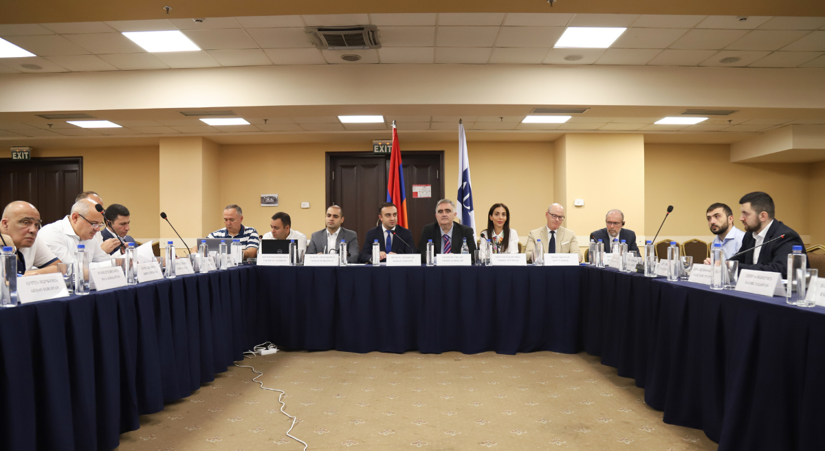 Photo: ADB and Armenian experts working on the draft insolvency code