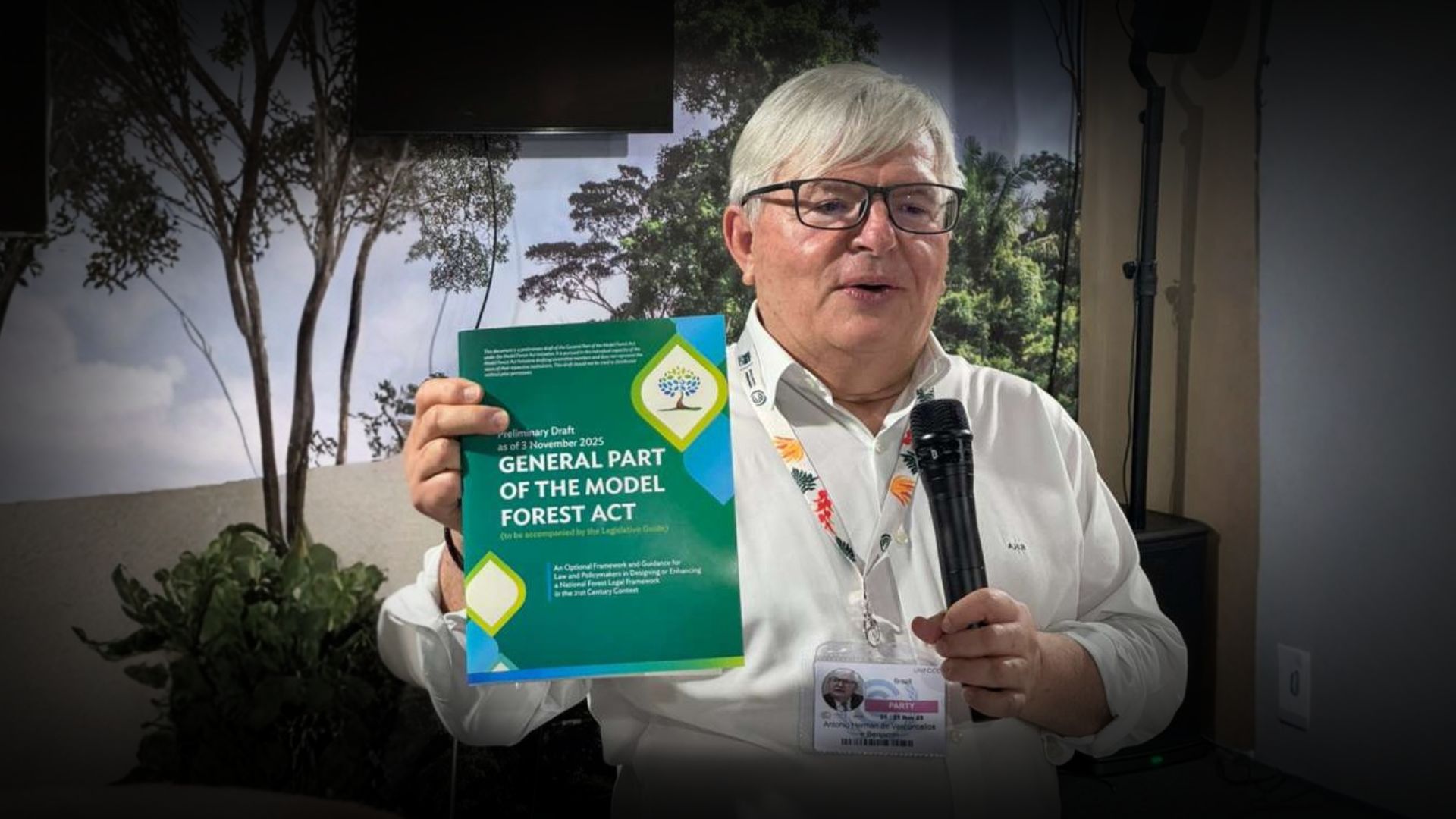 Chief Justice Antonio Herman Benjamin of the National High Court (STJ) of Brazil speaks on the preliminary draft of the Model Framework Forest Act.