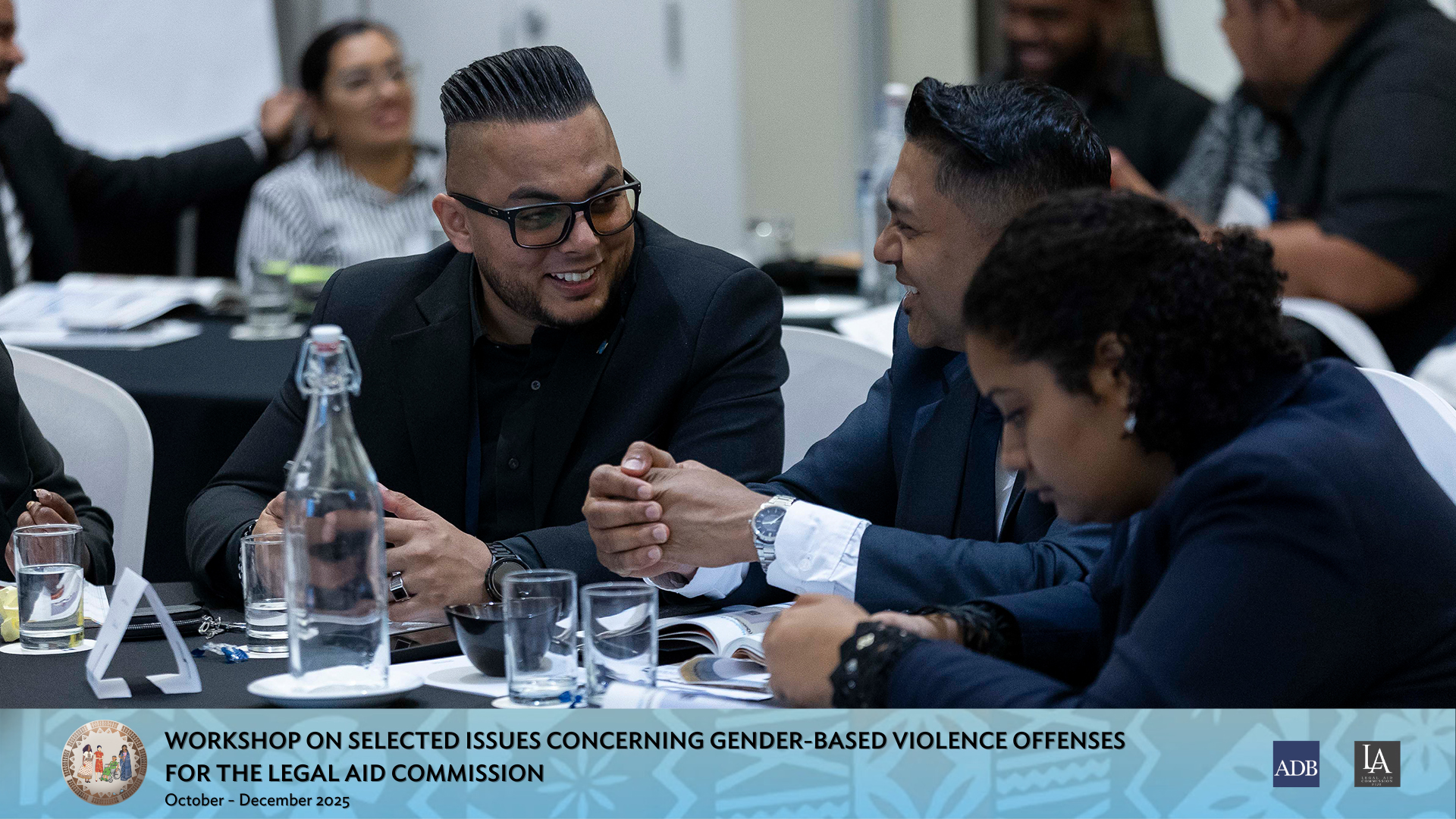 Participants of the workshop having a conversation