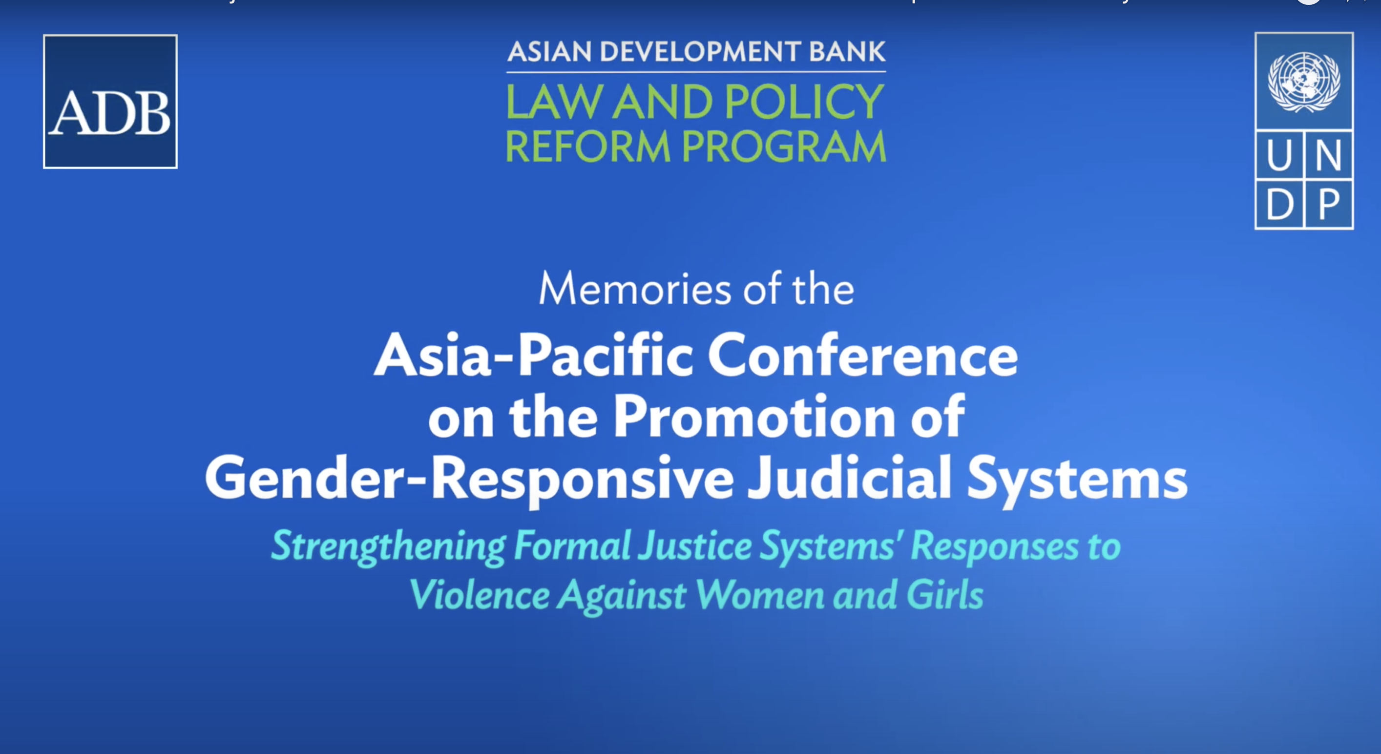 Video: Memories of the Fiji Asia-Pacific Conference on the Promotion of Gender-Responsive Judicial Systems