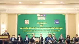 The Cambodia Commercial Court Symposium in Phnom Penh, Cambodia: Photo from the Phnom Penh Post. 