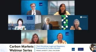 ADB and ADB Institute hold third and final workshop in Carbon Markets Webinar Series, on legal and regulatory frameworks for attracting financing