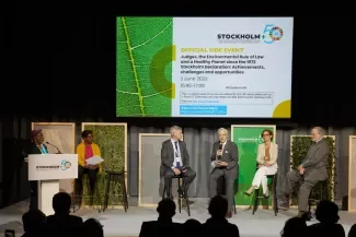 ADB General Counsel Clark on 2 June participated as panelist at Stockholm+50 official side event on   Judges, the Environmental Rule of Law and a Healthy Planet Since the 1972 Stockholm  Declaration: Achievements, Challenges and Opportunities.