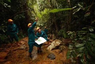 Community forest rangers in Viet Nam.