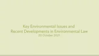 Environmental Law Teachers Online Training Program: Key Environmental Issues and Recent Developments in Environmental Law