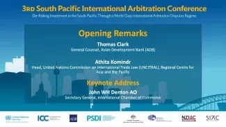 Video: Opening Session - Third South Pacific International Arbitration Conference